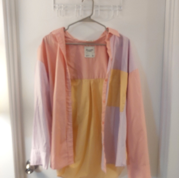 Abercrombie & Fitch Pink Oversized Shirt - Picture 4 of 6
